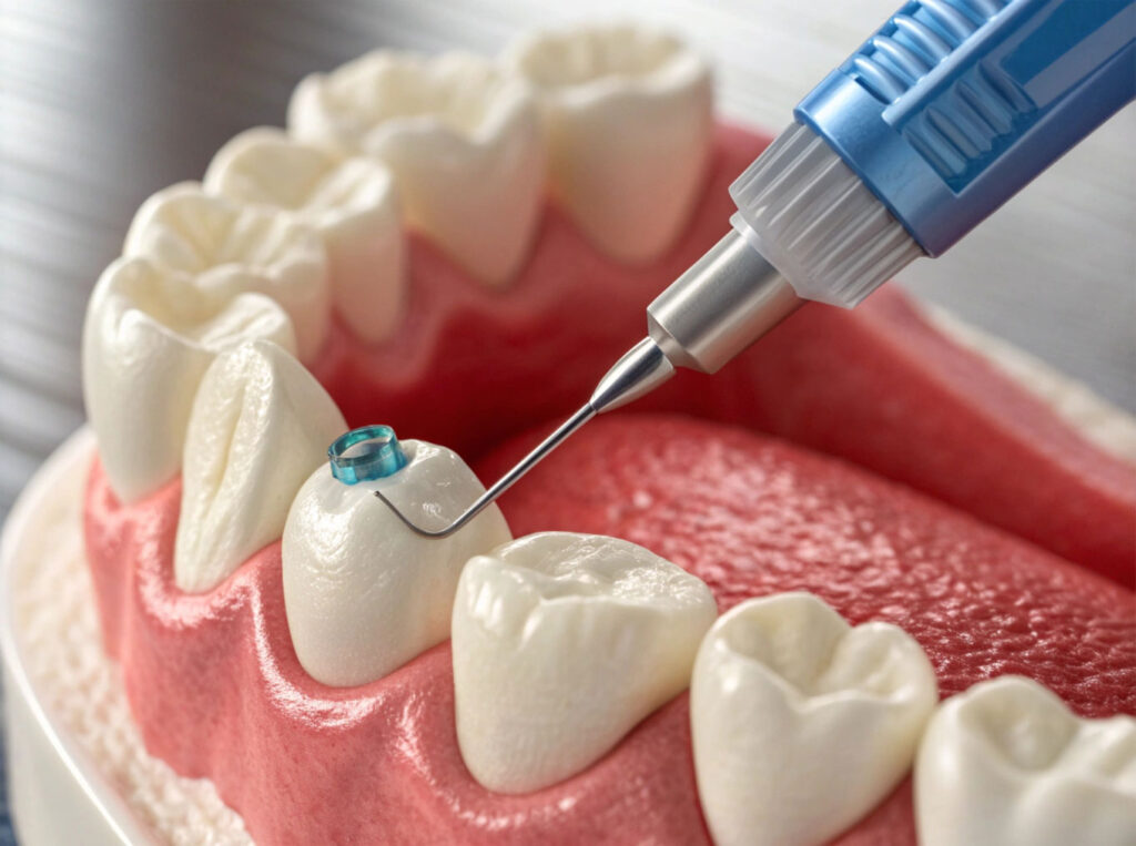 Dental crown placed after root canal Carlsbad treatment to protect the tooth