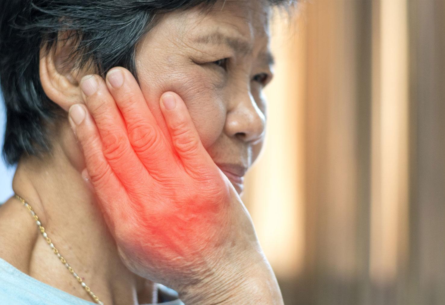 TMJ pain relief support with night guard