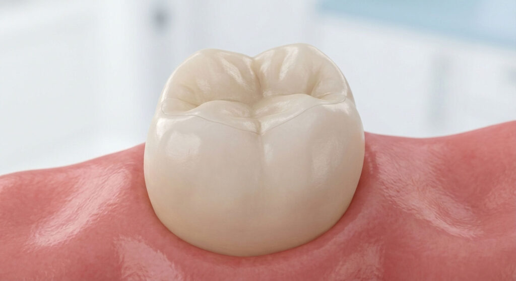 dentist placing composite filling tooth-colored restoration