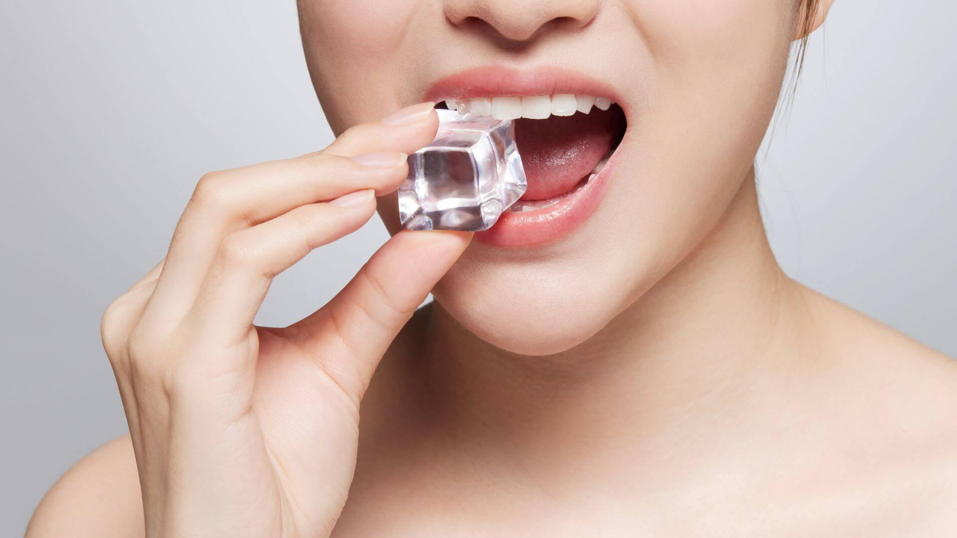 Ice for swollen gums