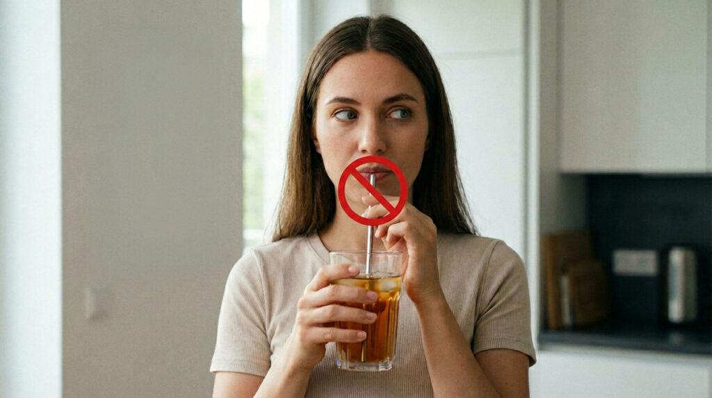 Straw-After-Tooth-Extraction